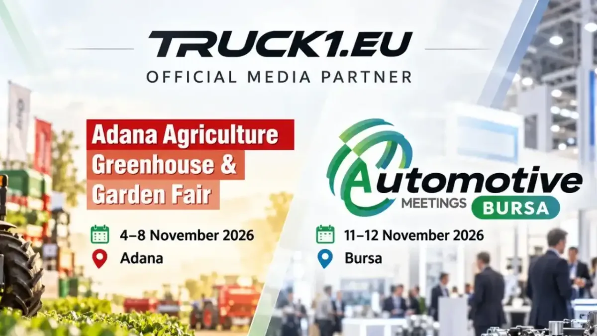 Truck1, Adana Tarım Fuarı ve Automotive Meetings Bursa 2026 etkinliklerinde yer alacak.