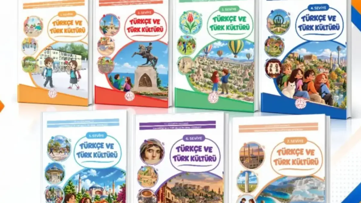 MEB'in yurt dışındaki öğrencilere sunduğu Türkçe ders kitapları.
