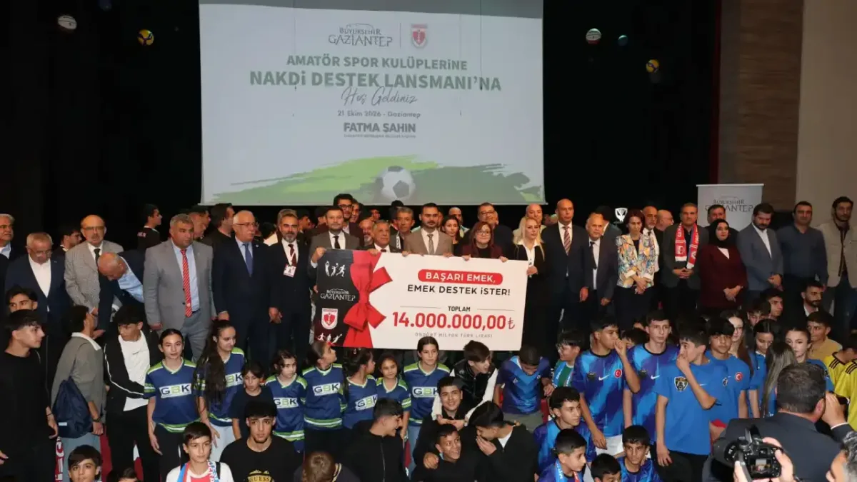 Gaziantep'te amatör spor kulüplerine yönelik destek programı.