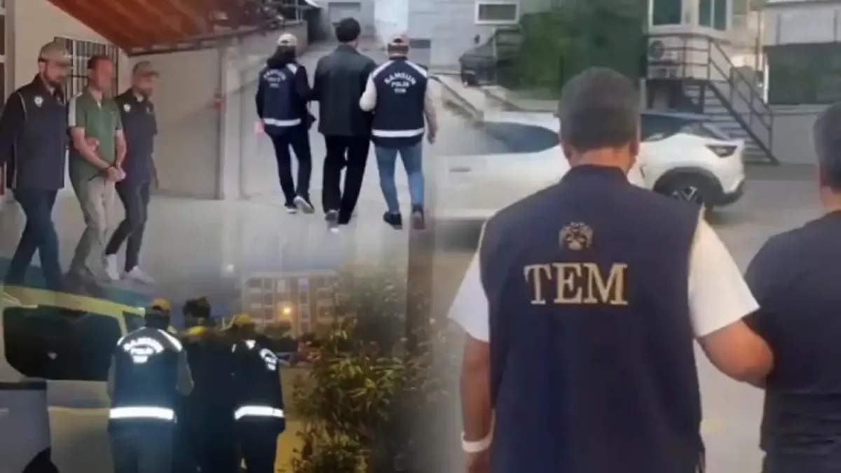 İstanbul'da FETÖ operasyonları kapsamında gözaltına alınan şüpheliler.