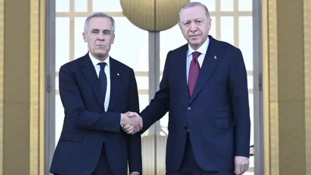 Kanada Başbakanı Carney, Cumhurbaşkanlığı Külliyesi'nde Erdoğan ile görüştü.