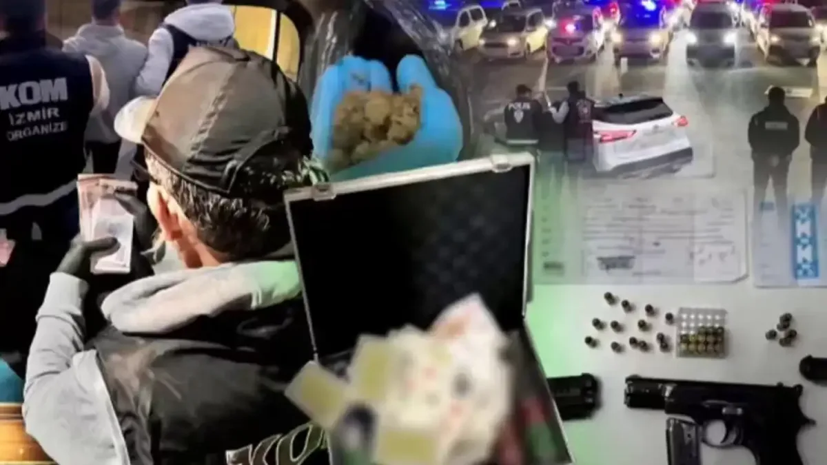 İzmir'de gerçekleştirilen tefecilik operasyonu sırasında ele geçirilen materyaller.