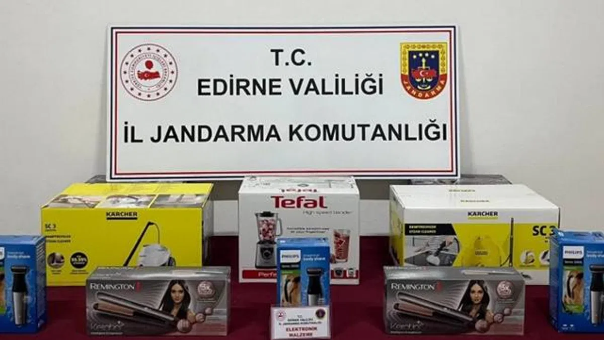 Edirne’de kaçak elektronik eşya ele geçirildi!