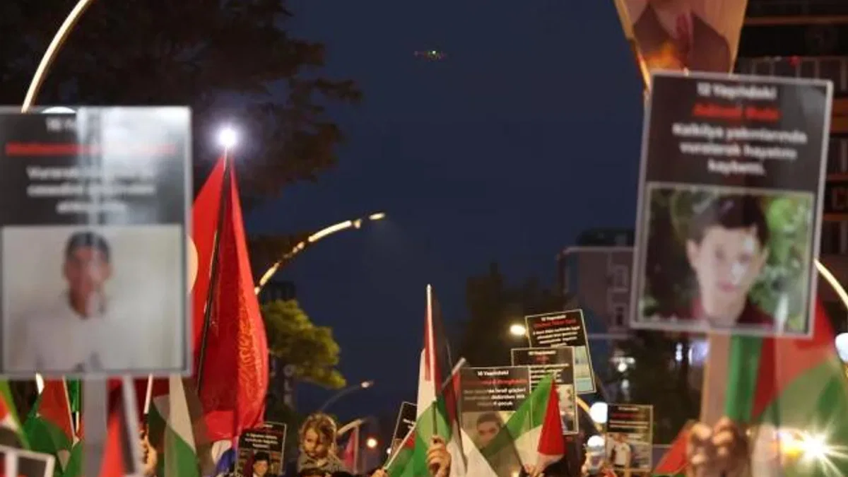 Gebzelilerden Gazze’ye destek yürüyüşü
