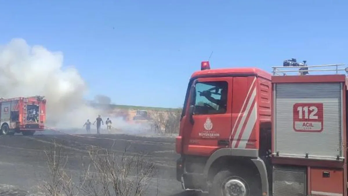 Silivri’de otluk alanda çıkan yangın kontrol altına alındı