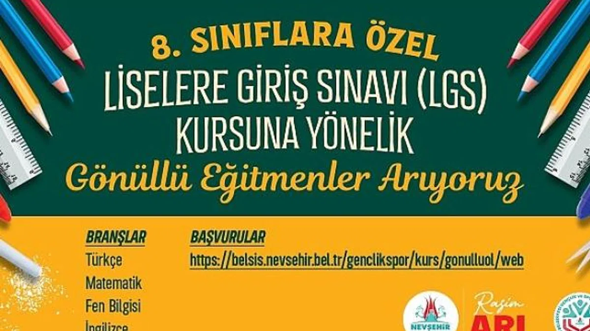 LGS kursları için gönüllü eğitmen başvuruları başladı