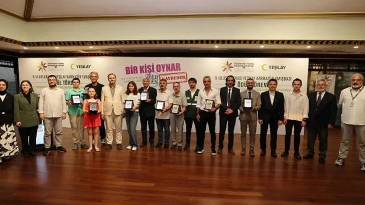 Yeşilay’ın 9’uncu Uluslarası Karikatür Yarışması’nda ödüller sahiplerini buldu