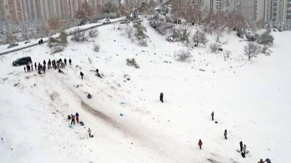 Kayseri Talas’ın Erciyes’inde kayak keyfi
