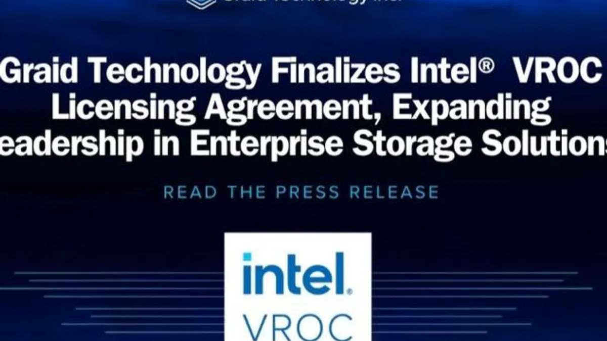 Graid Technology, Intel VROC lisans anlaşmasını tamamladı… Graid, kurumsal depolamada liderliği genişletiyor