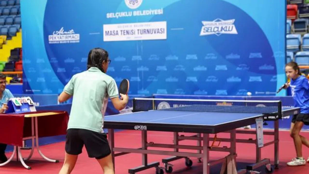 Konya Selçuklu’da masa tenisi heyecanı
