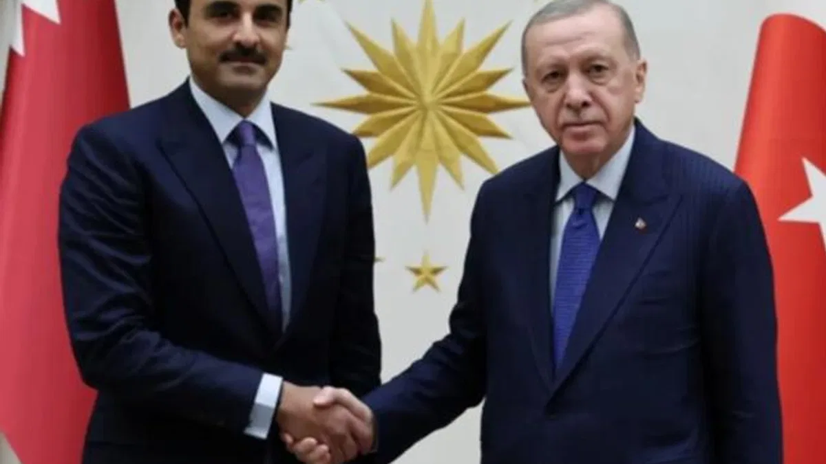 Cumhurbaşkanı Erdoğan ile Katar Emiri Al Sani ile görüştü