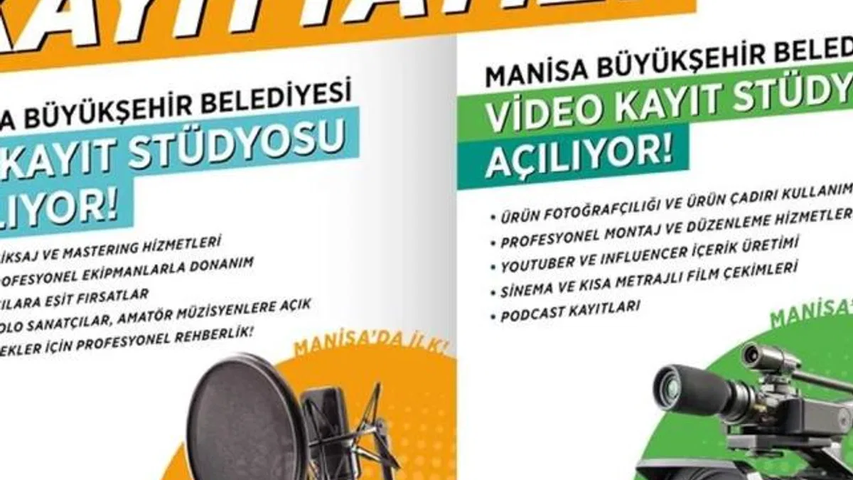 Manisa’dan ücretsiz video ve ses kayıt stüdyosu desteği
