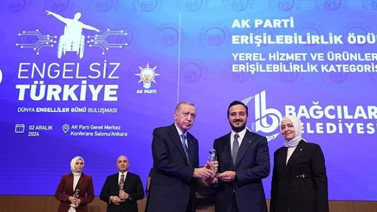 Cumhurbaşkanı Erdoğan’dan Bağcılar Belediyesi’ne “Erişilebilirlik” ödülü