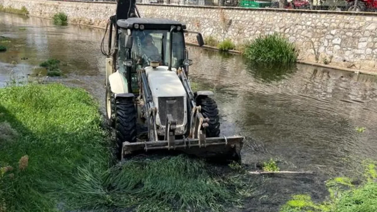Bursa Gemlik’te derelerde temizlik