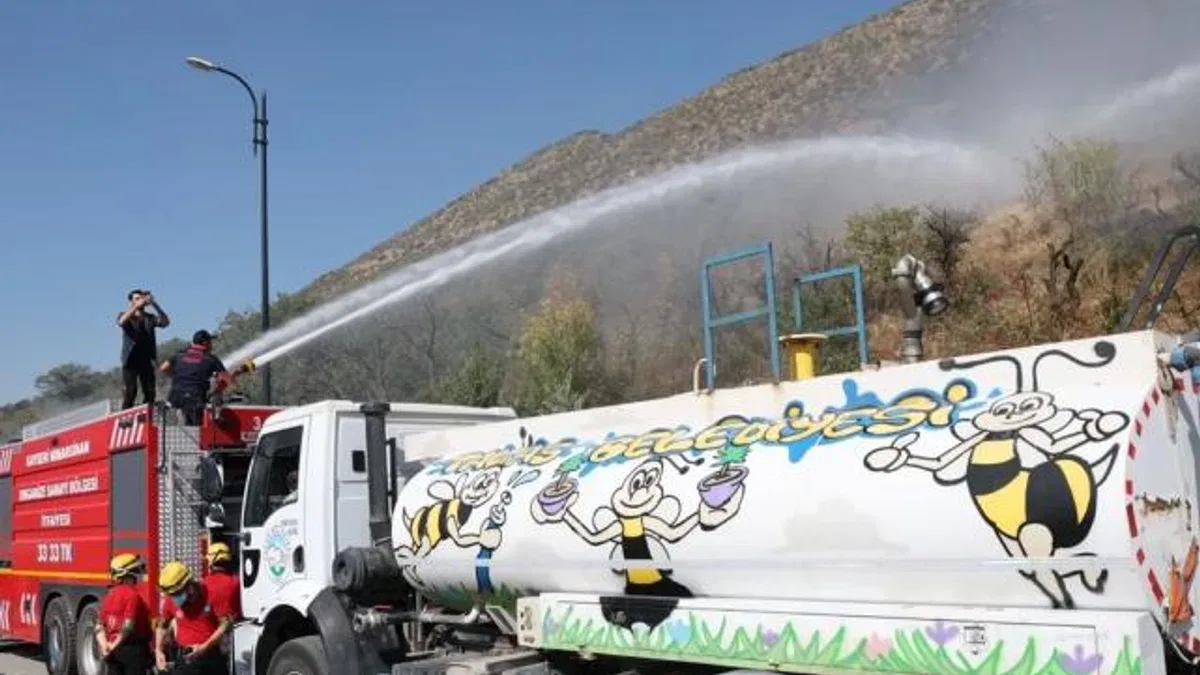 Kayseri Talas’ta Ali Dağı’na ‘Alev Kalkanı’