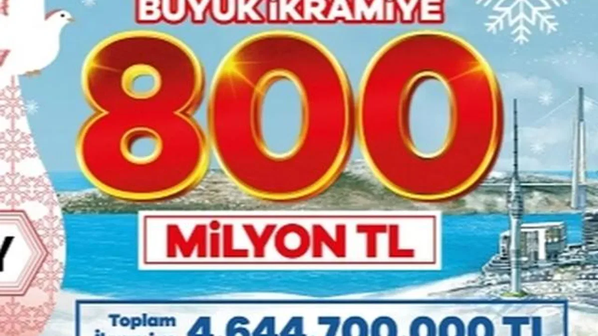 800 milyon TL ikramiyeli yılbaşı biletleri dağıtıma çıkıyor