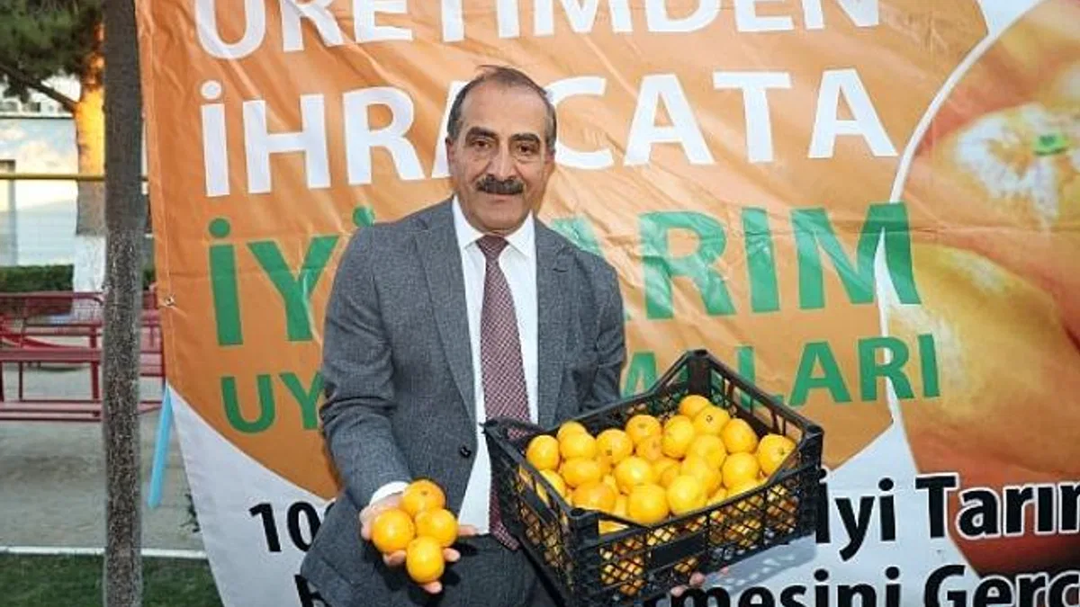 Satsuma mandalina yüklü TIR’lar ihracata yolcu edildi