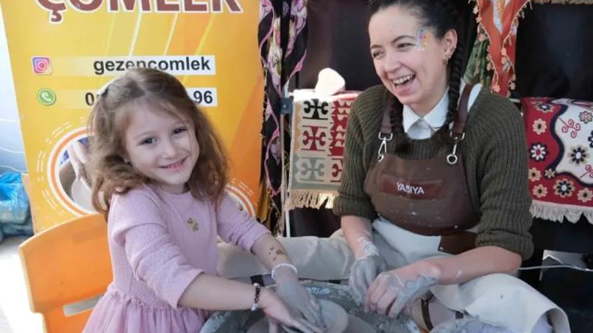“Gezen Çömlek Atölyesi” çocukların ilgi odağı oldu