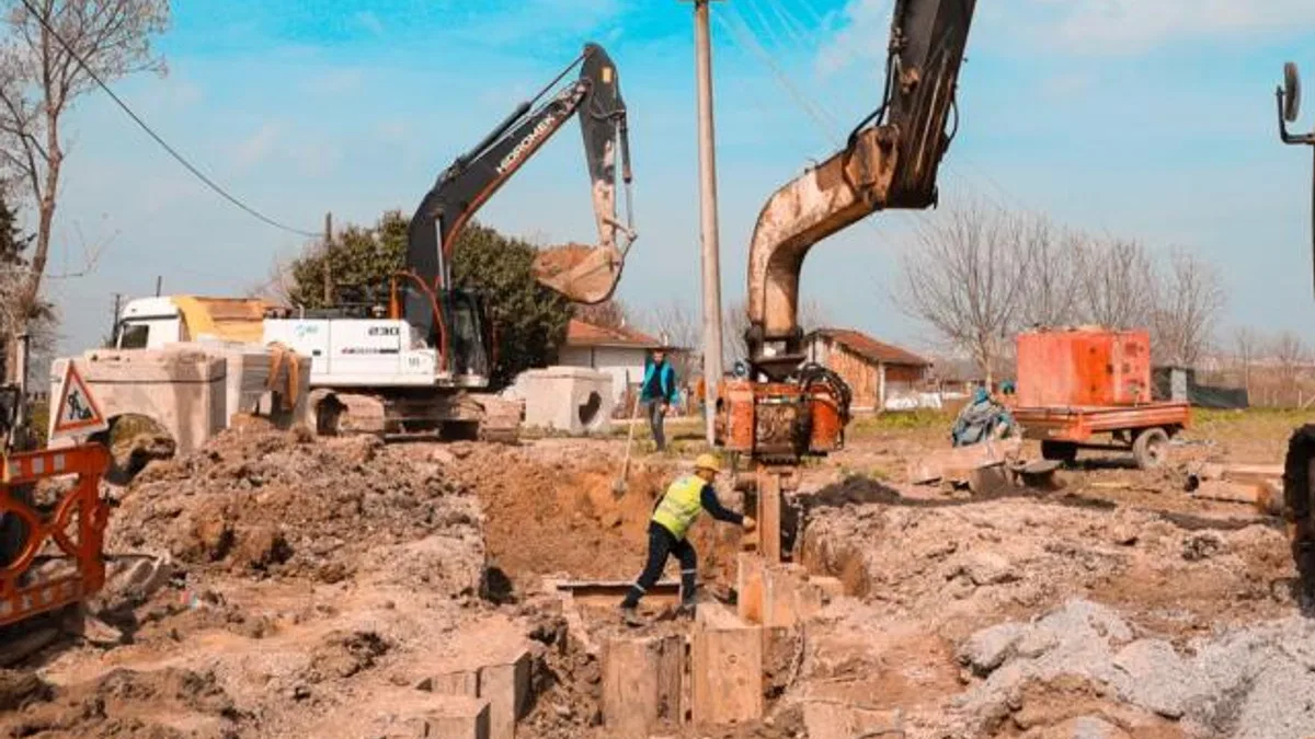 Sakarya’da 17 bin 500 metrelik atık su hattında sona doğru