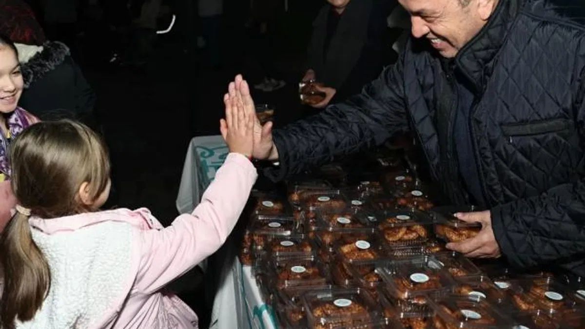 Bursa Nilüfer’den kandil simidi ikramı