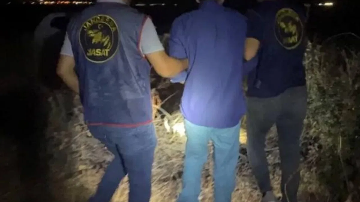Keşan’da aranan şahıs ormanlık alana saklanırken yakalandı