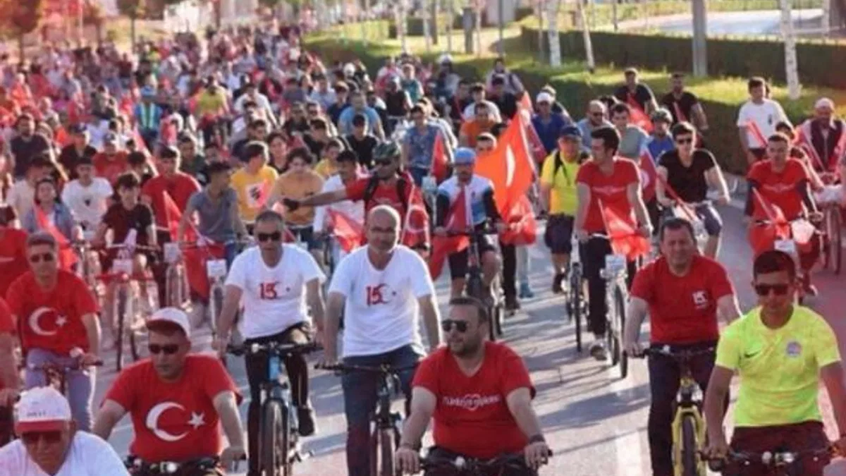 Kayseri’de 15 Temmuz’a özel bisiklet turu
