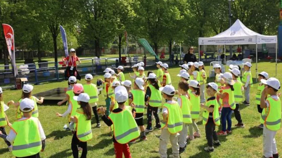 Bursa Uluslararası Spor Festivali’nde çocuklar doyasıya eğlendi
