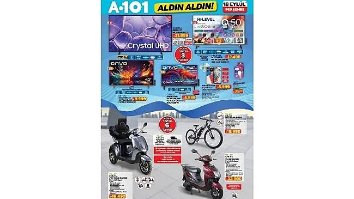 Yeni Nesil Mobilite Ürünleri 18 Eylül’de A101 Mağazalarında