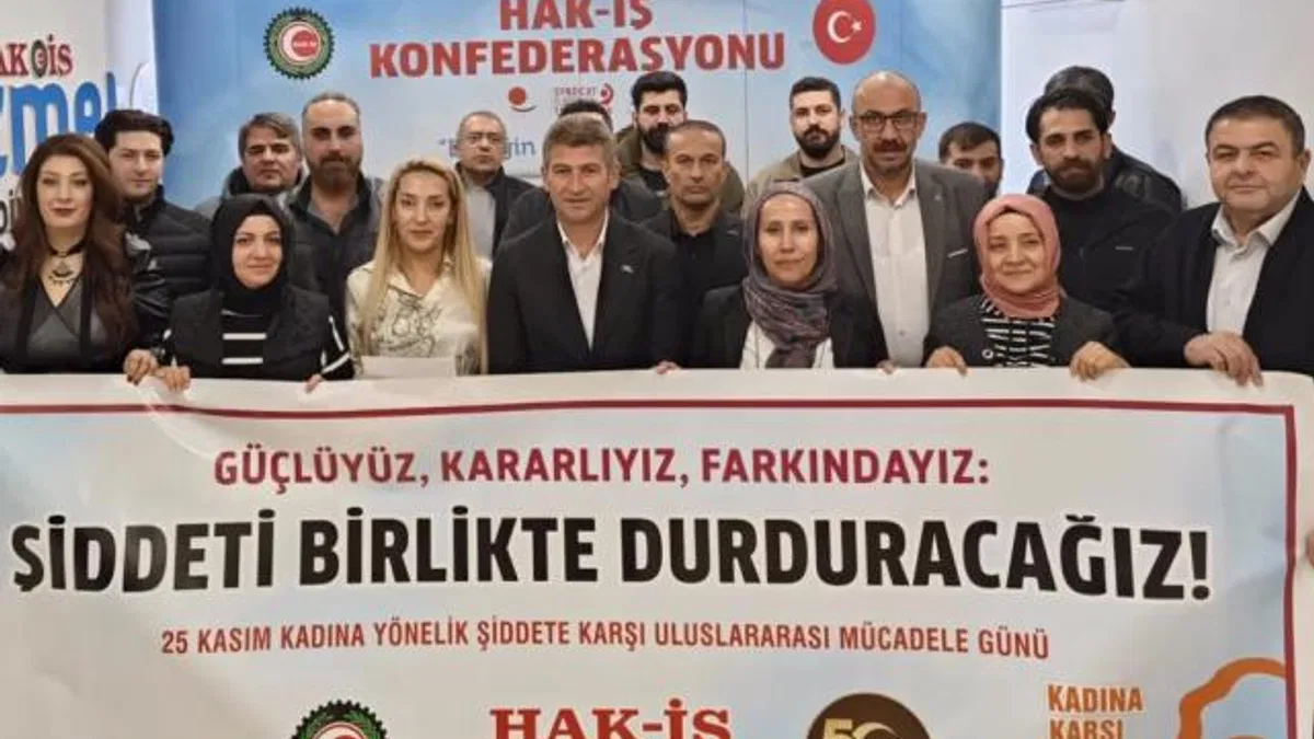 HAK-İŞ Mardin’den şiddete karşı güçlü ses