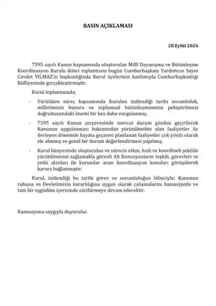 Cevdet Yılmaz ikinci kurul toplantısına başkanlık etti