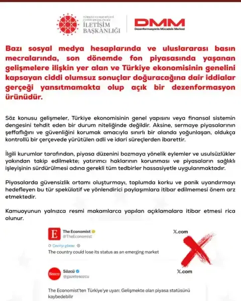 İletişim Başkanlığı'ndan fon piyasası iddialarına net yalanlama