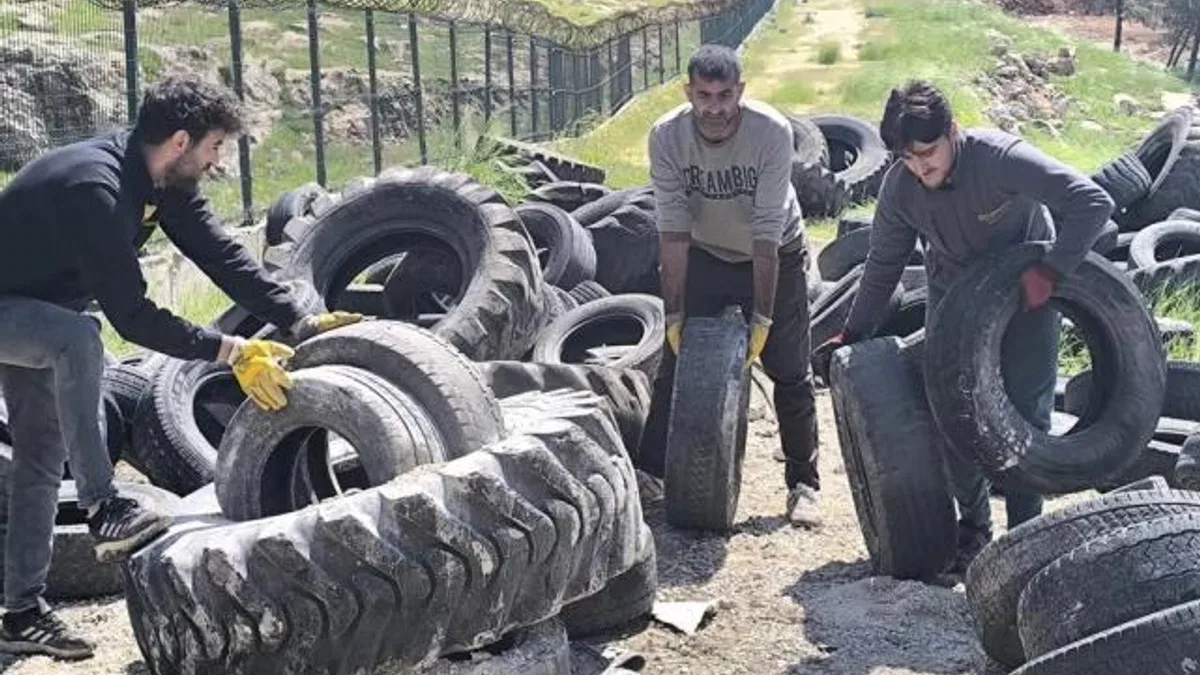 Mardin Büyükşehir, 100 ton atık lastiği geri dönüşüme kazandırdı