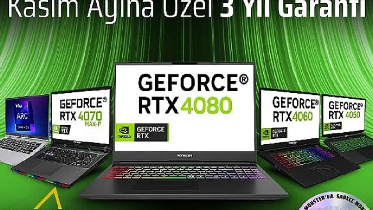 Yüksek performans laptoplar 3 yıl garanti ve 12 taksitle teknolojiseverleri bekliyor