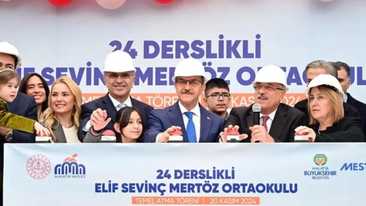 Malatya’da depremzedeler için 24 derslikli okul temeli atıldı