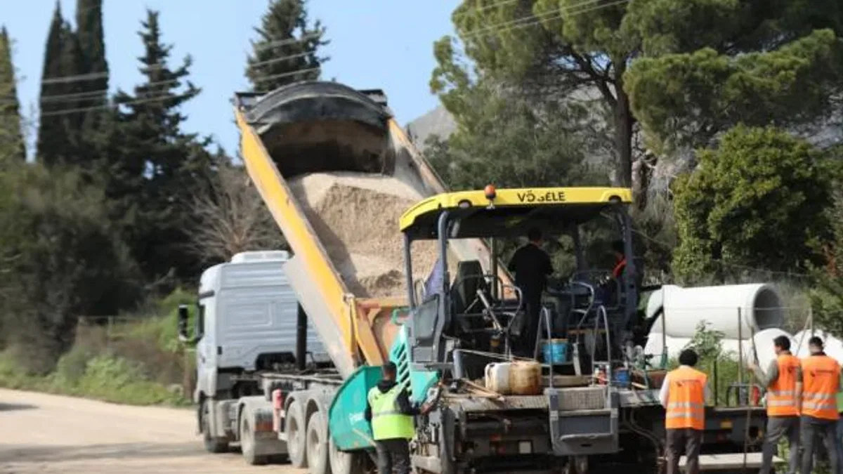 Bodrum’da yol çalışması devam ediyor