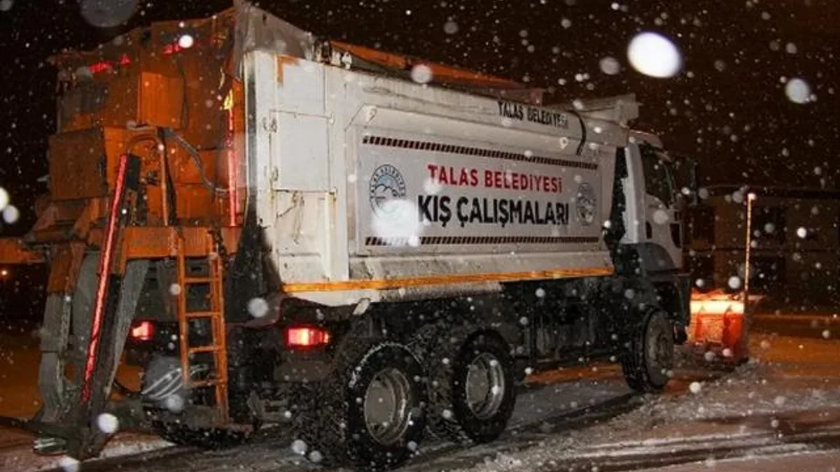 Kayseri Talas’ta kar seferberliği başladı