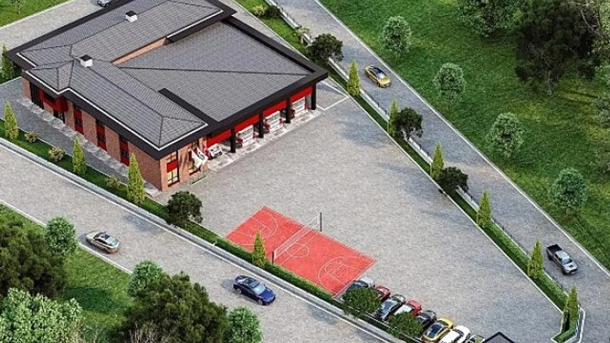Kartepe itfaiye müfreze binasında temel hazırlığı