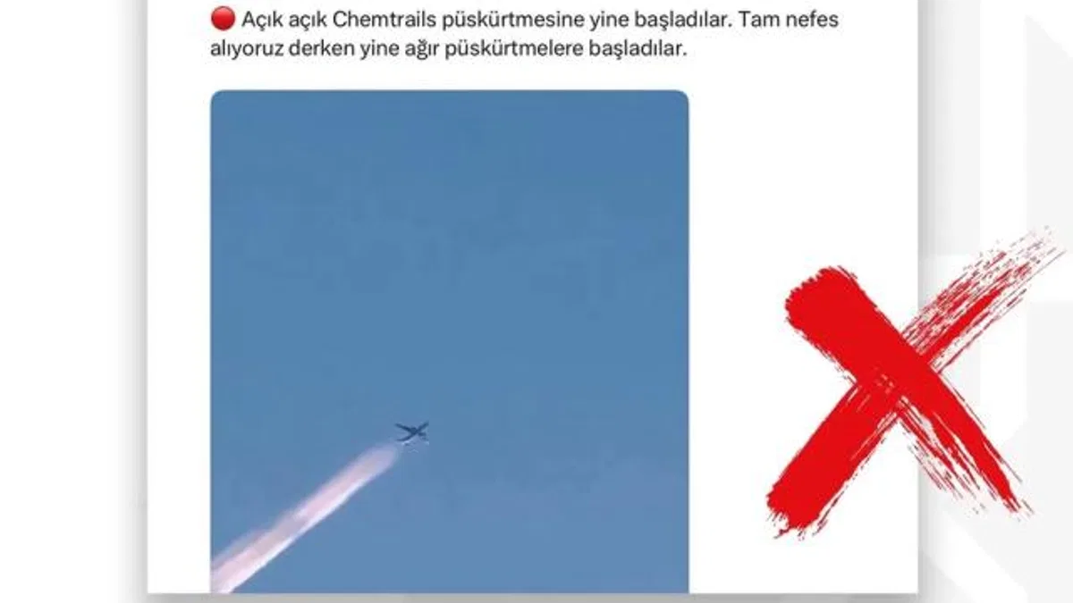 DMM’den ‘kimyasal püskürtme’ iddialarına yalanlama… Görüntüler doğal uçak izleri