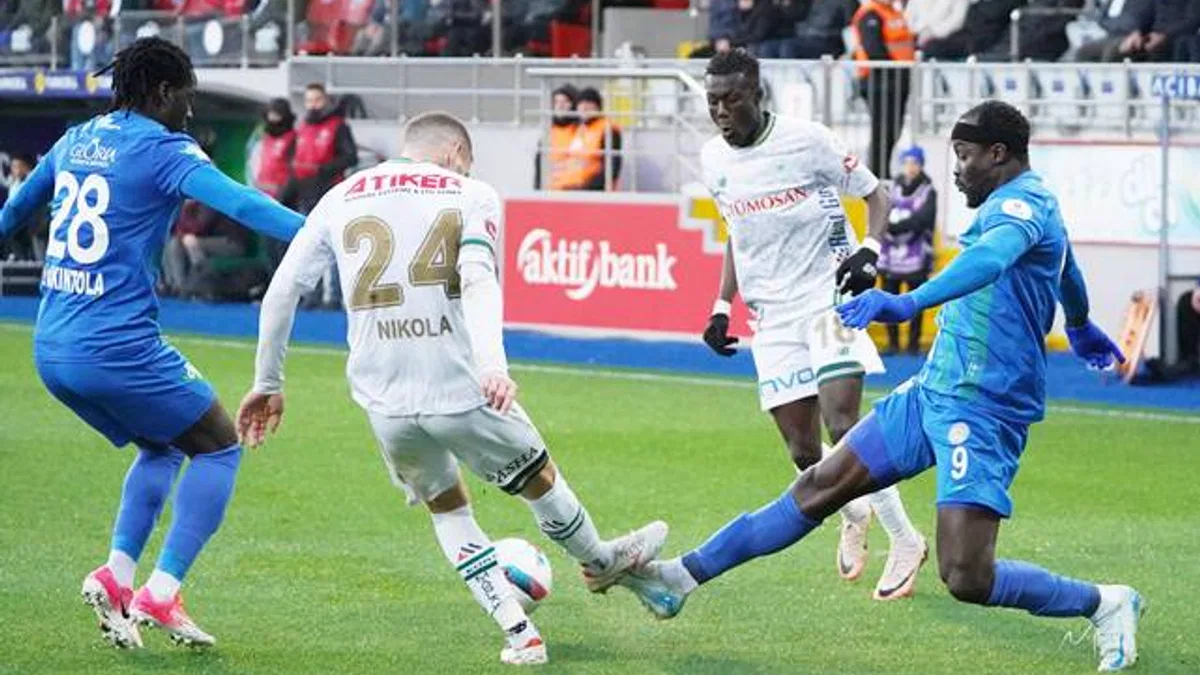 Çaykur Rizespor 1-1 Tümosan Konyaspor (Maç Sonucu) Rize’de puanlar paylaşıldı!