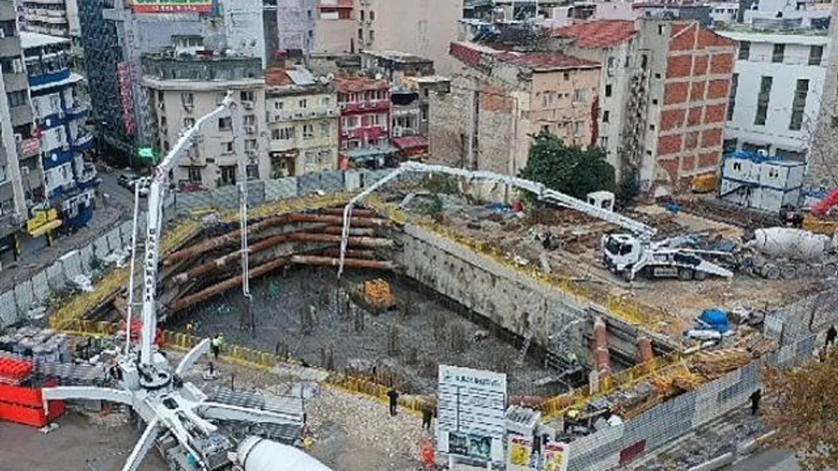Konak’ın yeni hizmet binasında temel betonu atıldı