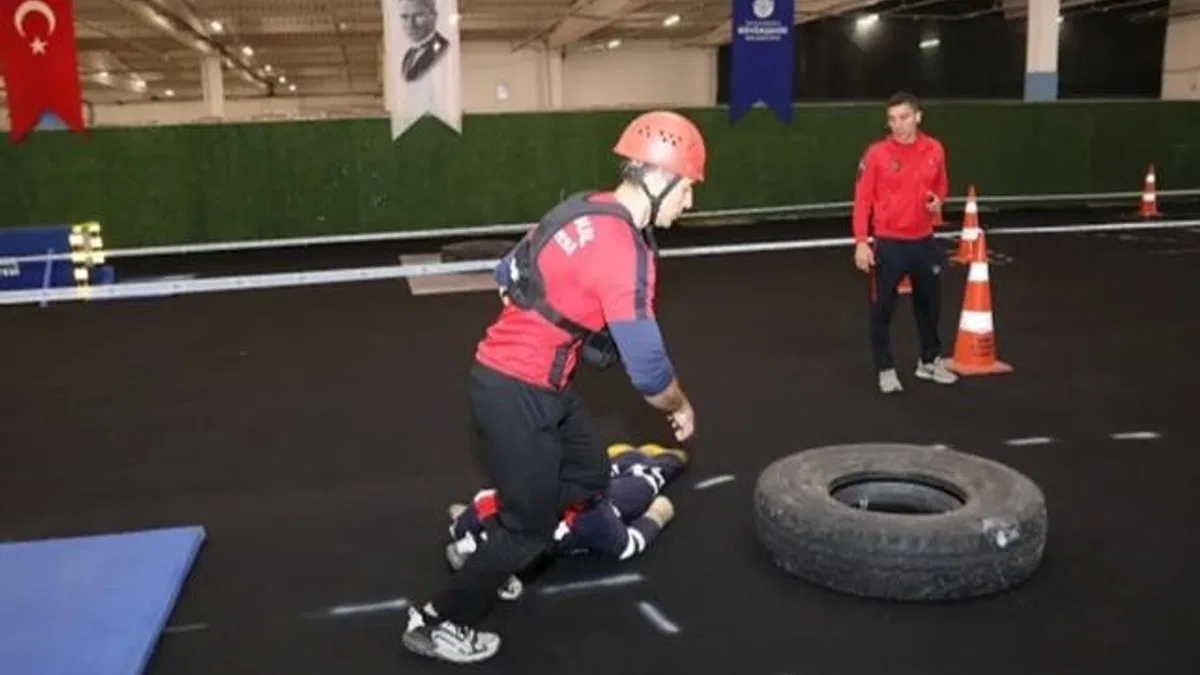 İtfaiye adayları parkura çıktı
