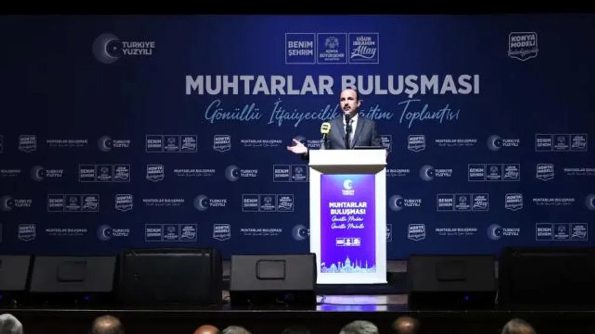 Konya’da 31 ilçeden muhtarlar gönüllü itfaiyecilik için buluştu