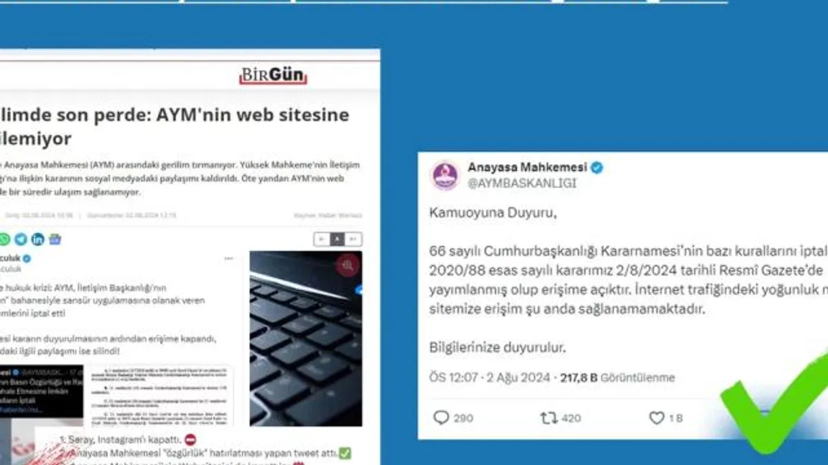 AYM’nin internet sitesi kapatıldı iddialarına yanıt