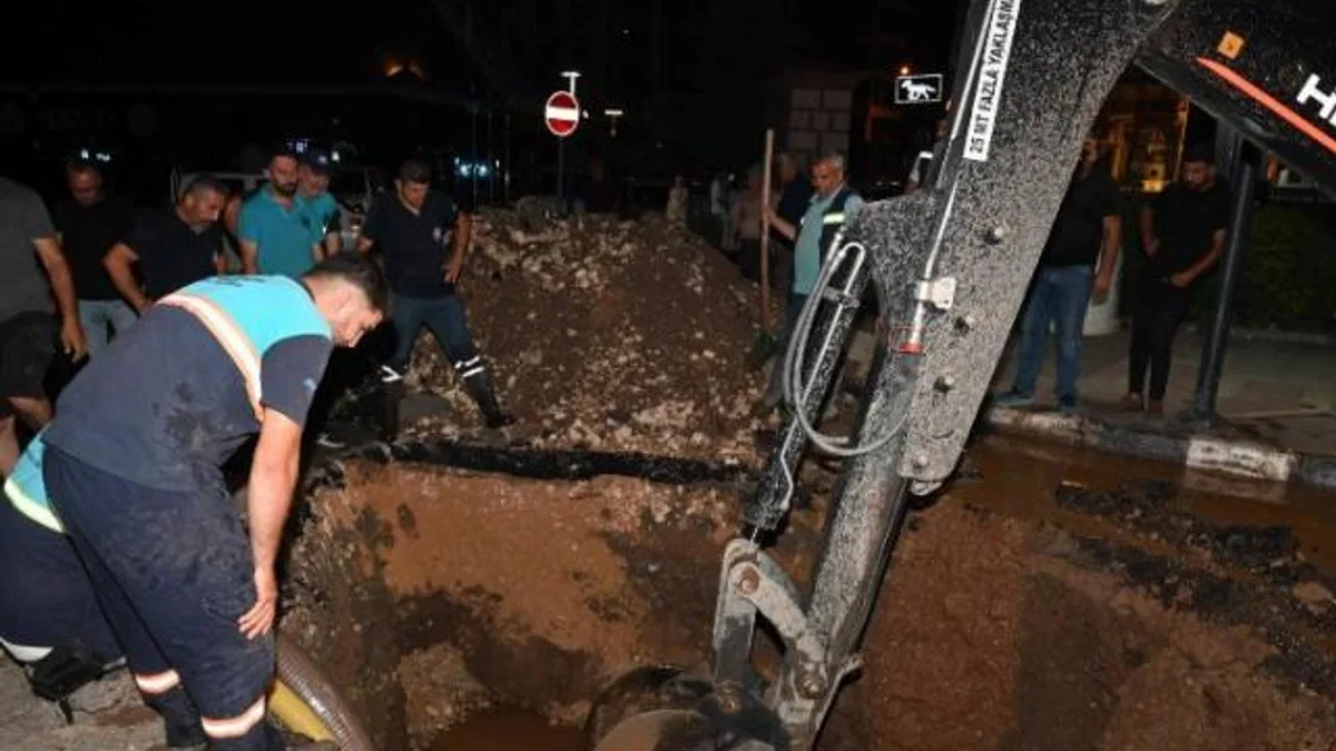 Manisa’da ekipler gece boyunca çalışarak arızayı giderdi