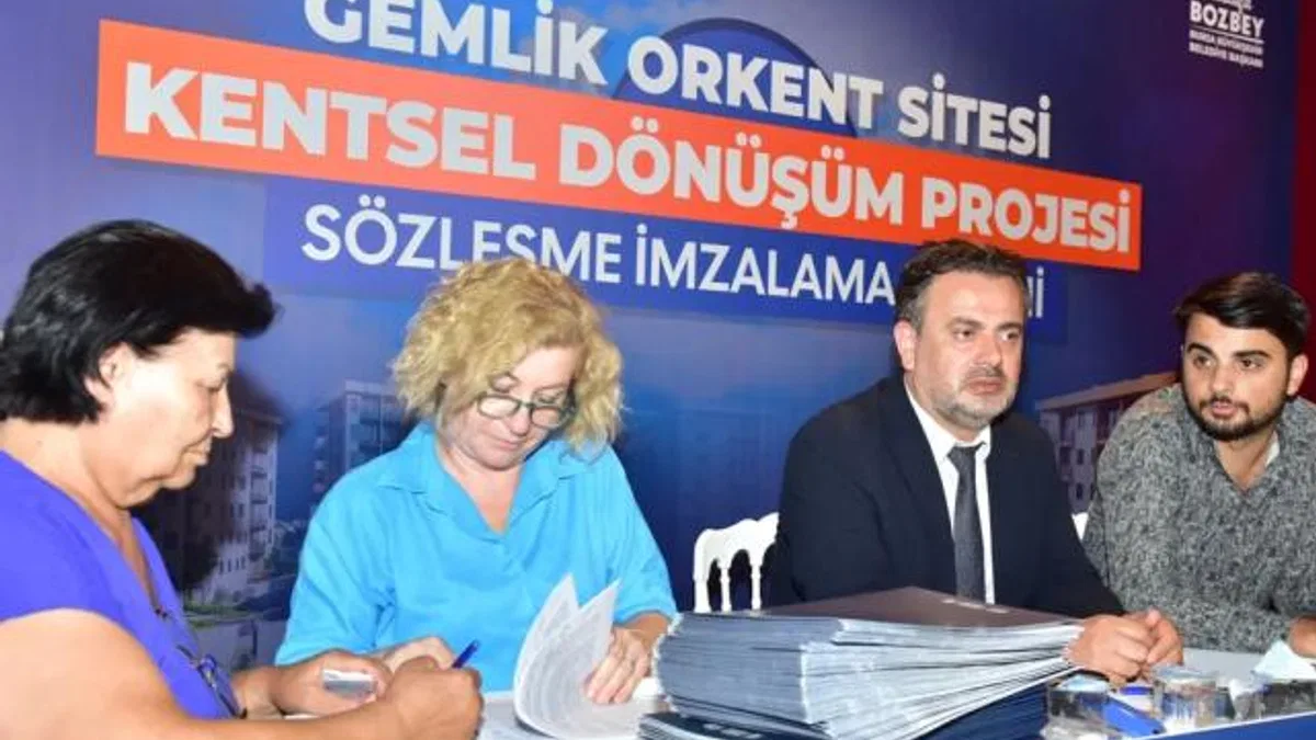Bursa Gemlik’te hak sahiplerinden ‘dönüşüm’e noter huzurunda imza