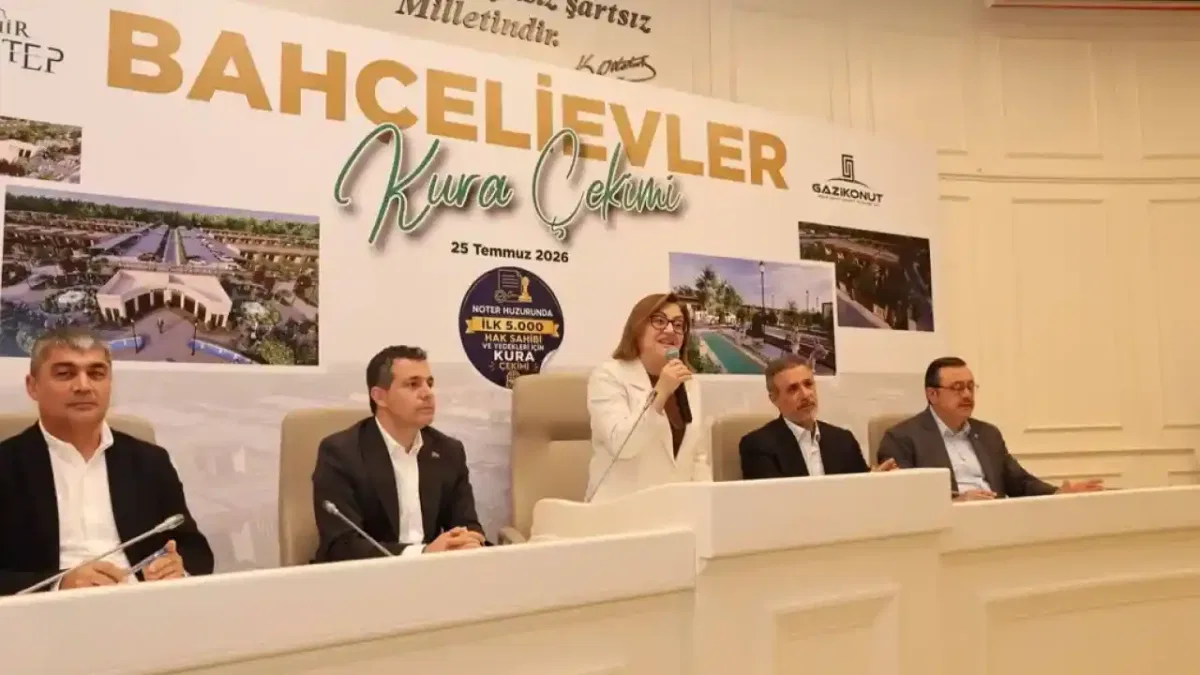 Gaziantep Bahçelievler’de kura heyecanı