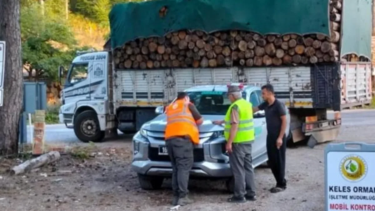Bursa’da eş zamanlı orman emvali kontrolü