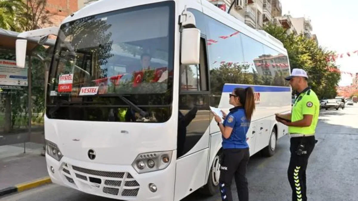 Manisa’da servis araçlarına denetim