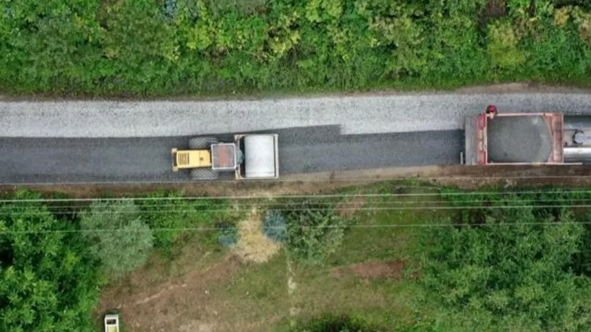 Ordu’da Korgan’ın yol ağı asfaltla yenileniyor