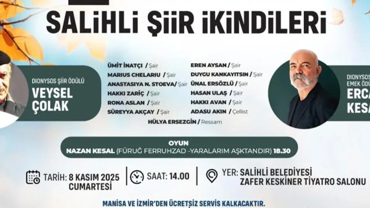Manisa Salihli ‘Şiir İkindileri’nde buluşacak